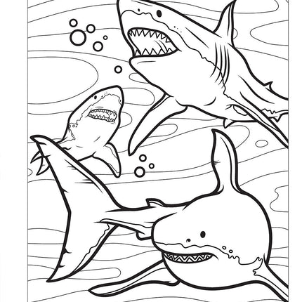 Sharks and Ocean Creatures Coloring Book