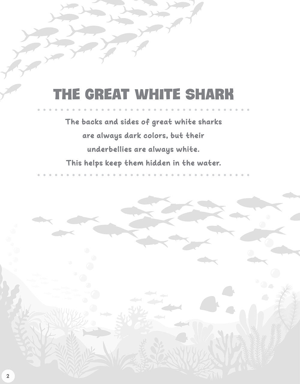 Sharks and Ocean Creatures Coloring Book