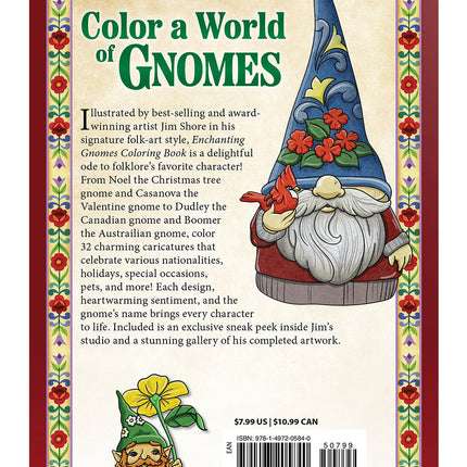 Jim Shore Enchanting Gnomes Coloring Book