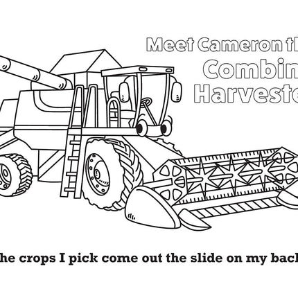 Super Cool Trucks, Tractors, and Cars Coloring Book