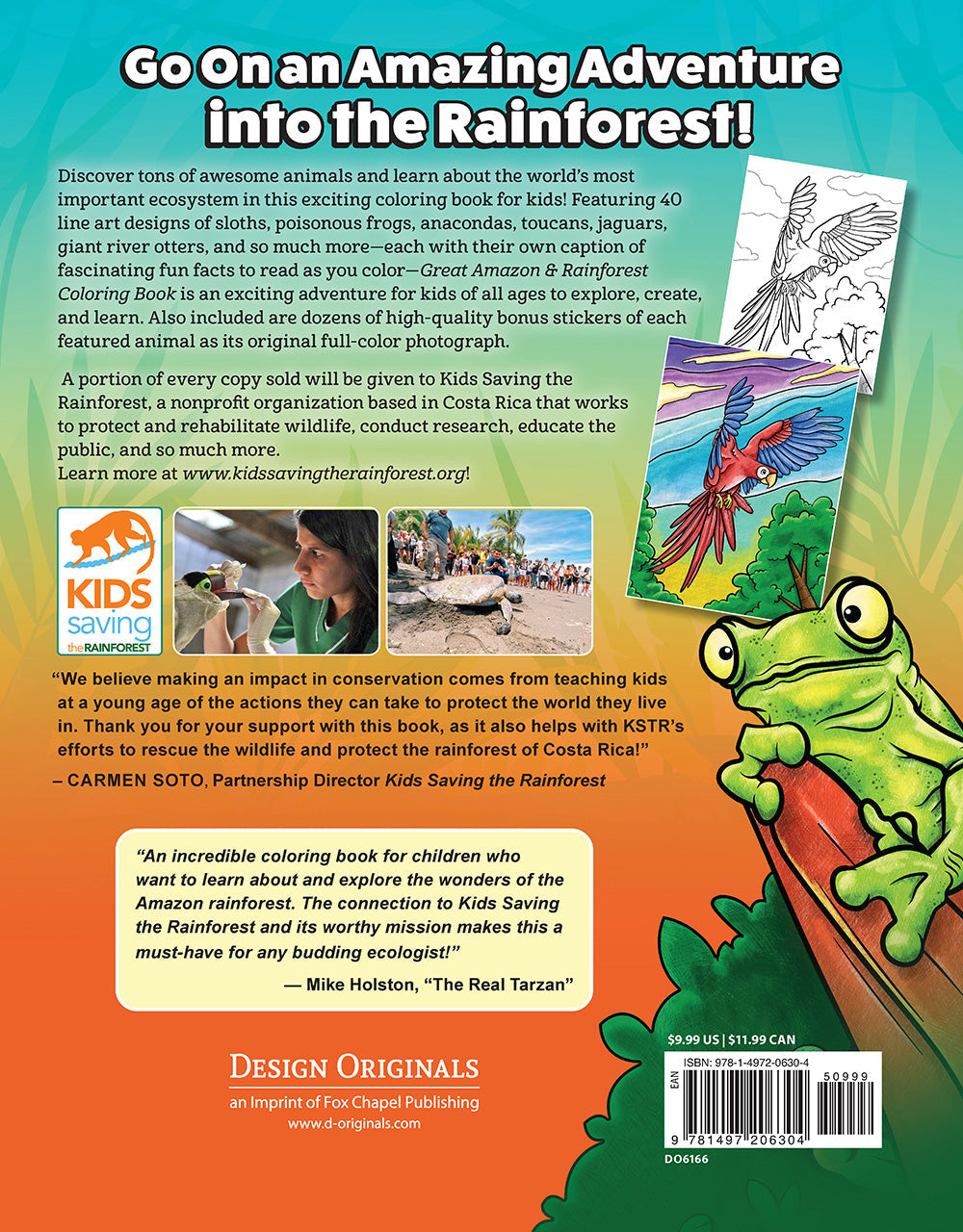 Great Amazon & Rainforest Coloring Book (with stickers)