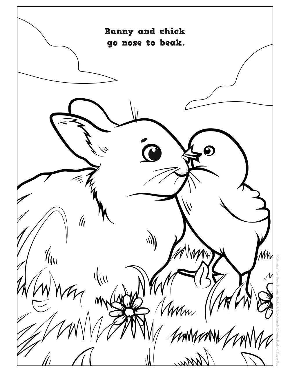 Bunnies, Ducks, and Baby Animals Coloring Book