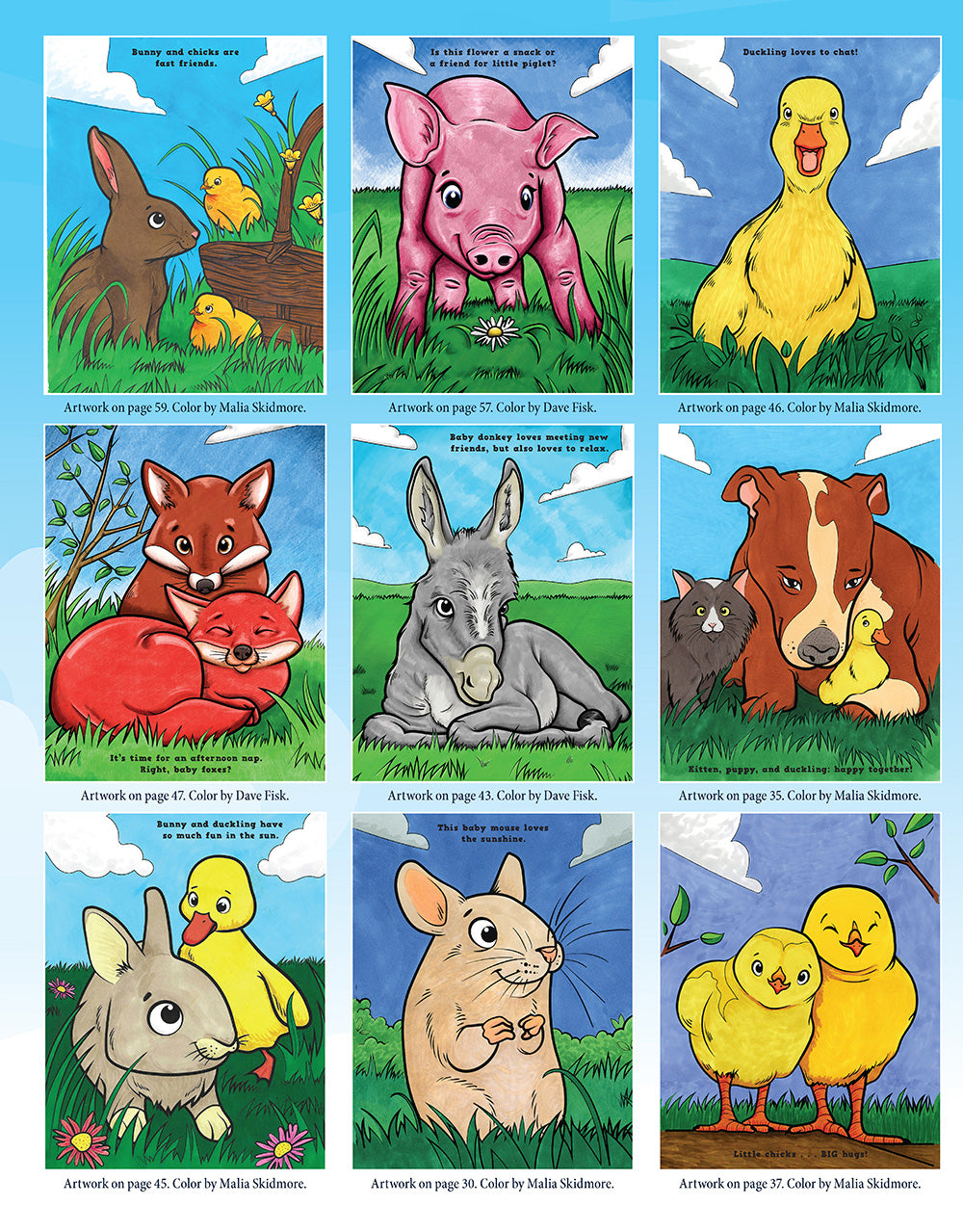 Bunnies, Ducks, and Baby Animals Coloring Book