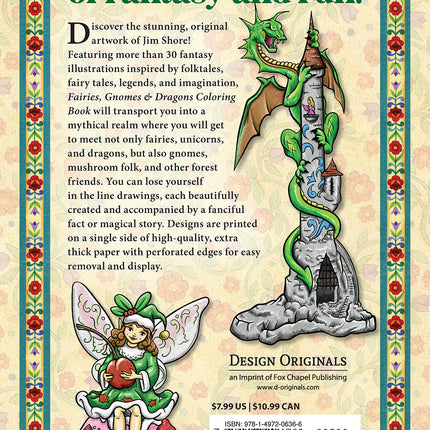 Jim Shore Fairies, Gnomes & Dragons Coloring Book