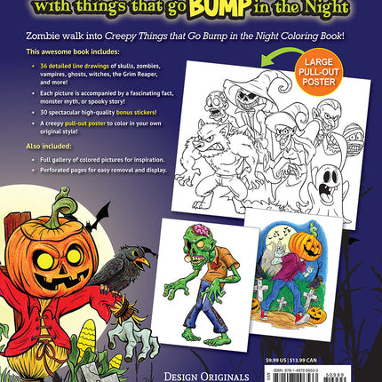 Creepy Things That Go Bump in the Night Coloring Book