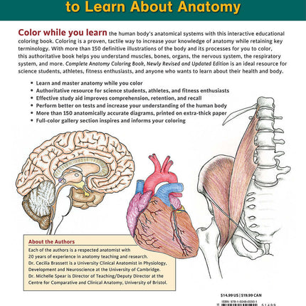 Complete Anatomy Coloring Book, Newly Revised and Updated Edition