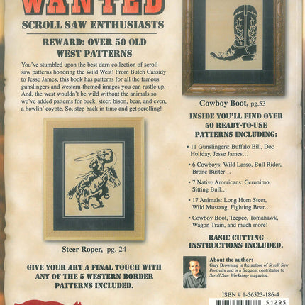 Wild West Scroll Saw Portraits