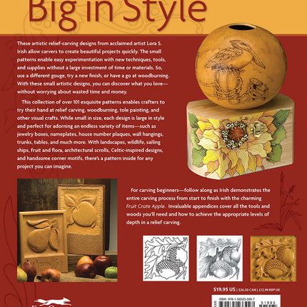 101 Artistic Relief Patterns for Woodcarvers, Woodburners & Crafters