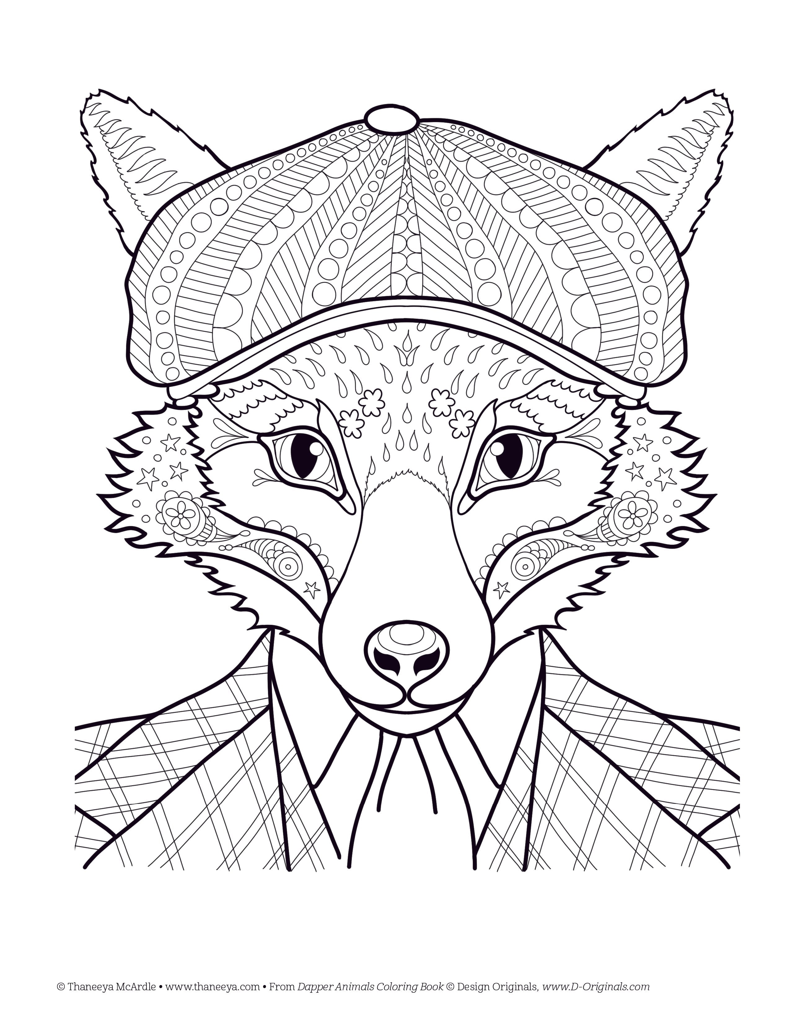 Dapper Animals Coloring Book