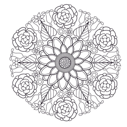 Flower Mandalas Coloring Book