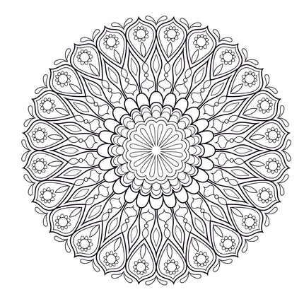 Flower Mandalas Coloring Book