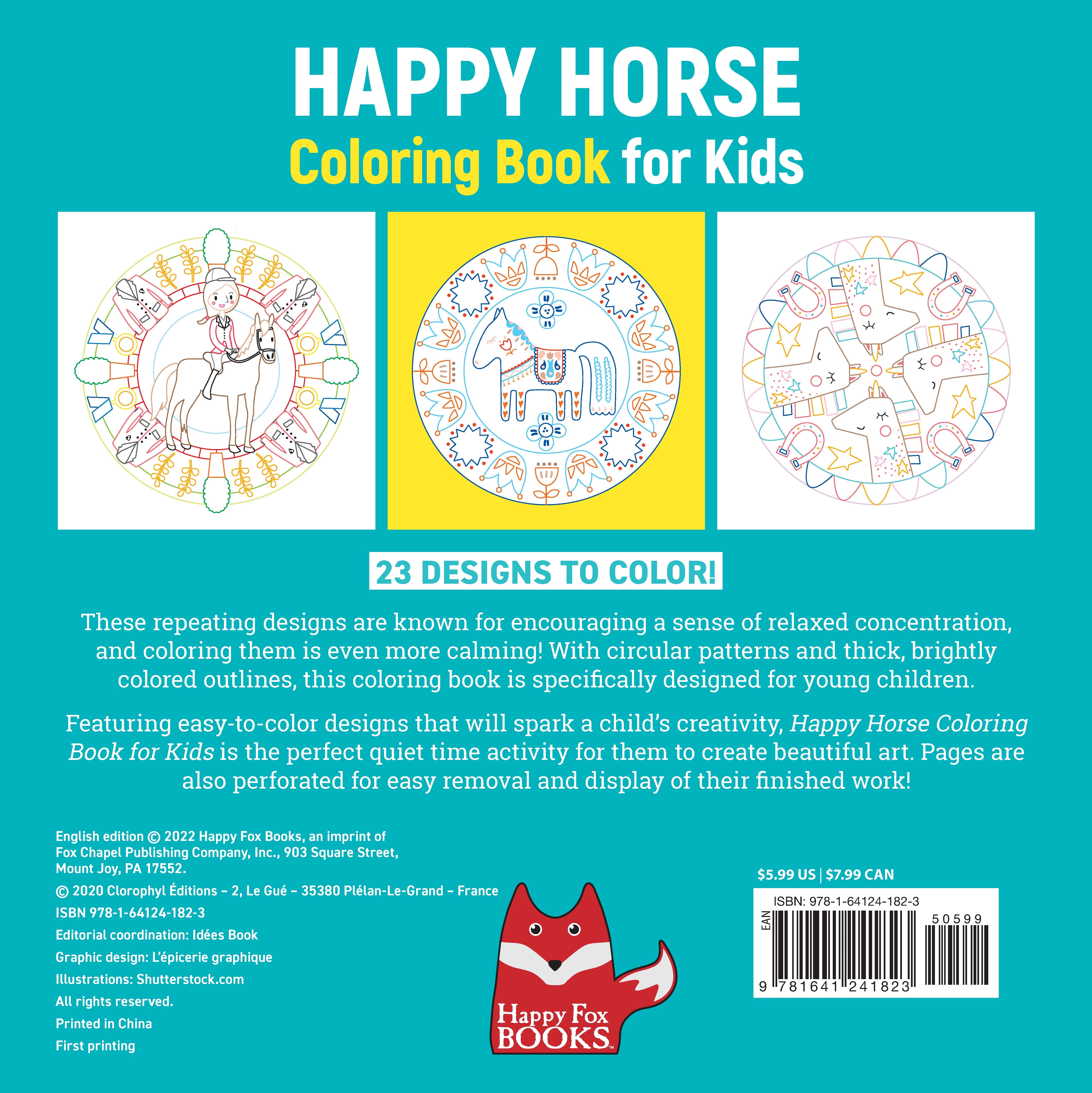 Happy Horse Coloring Book for Kids