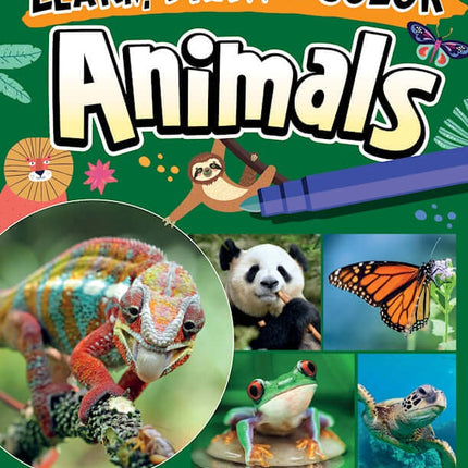 Learn, Draw & Color Animals