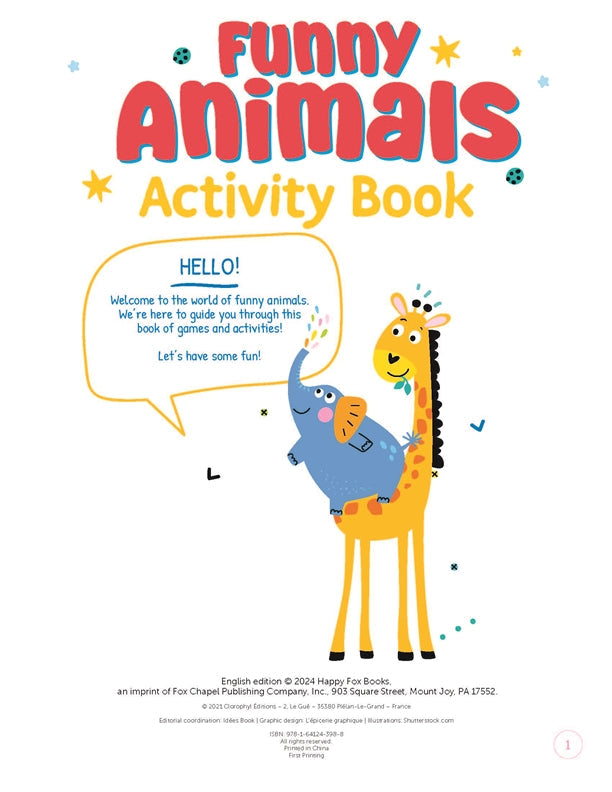 Funny Animals Activity Book