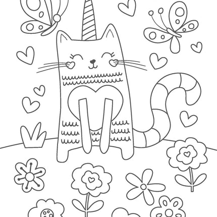 Silly Caticorns Coloring Book