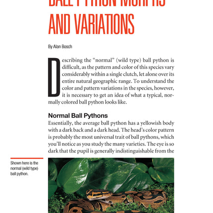 The Ball Python Manual