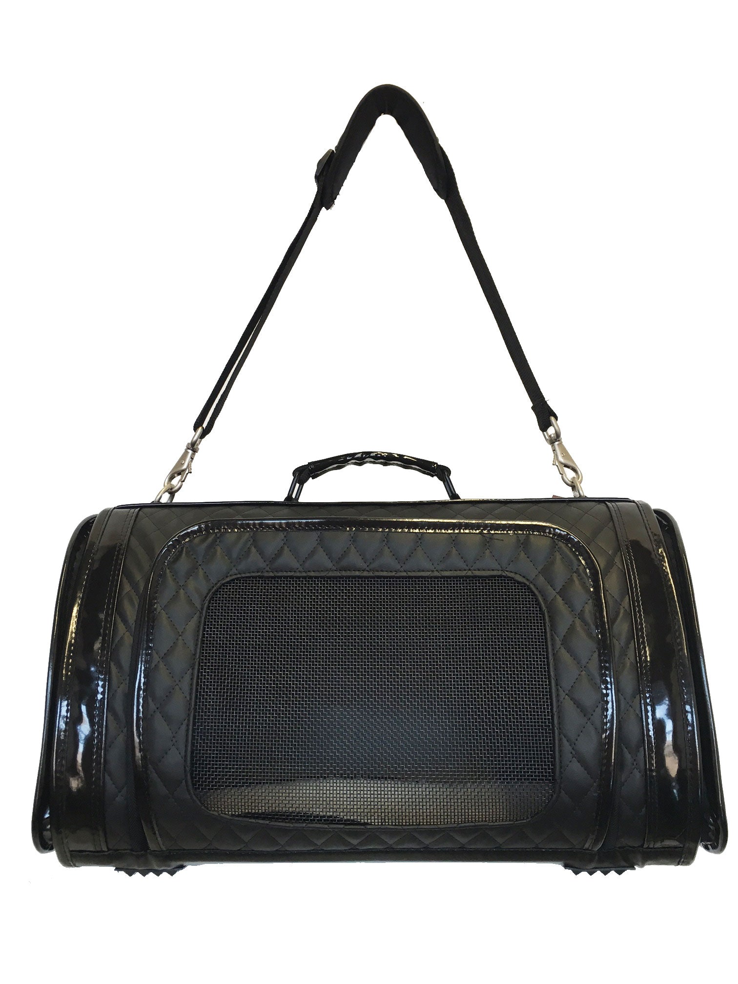 Kelle Quilted Pet Carrier in Black