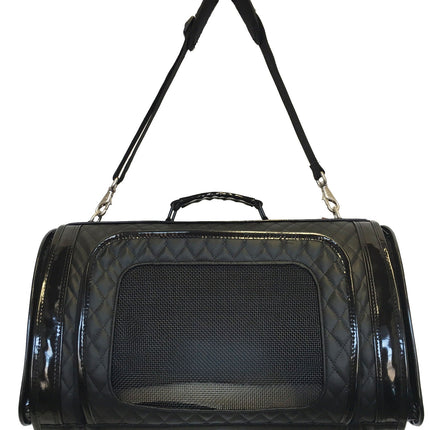 Kelle Quilted Pet Carrier in Black