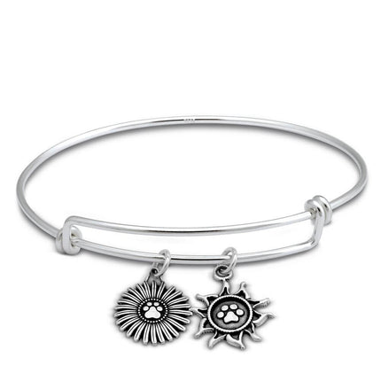 Paw Print Bracelet, Sterling Adjustable Growing Your Love Bracelet