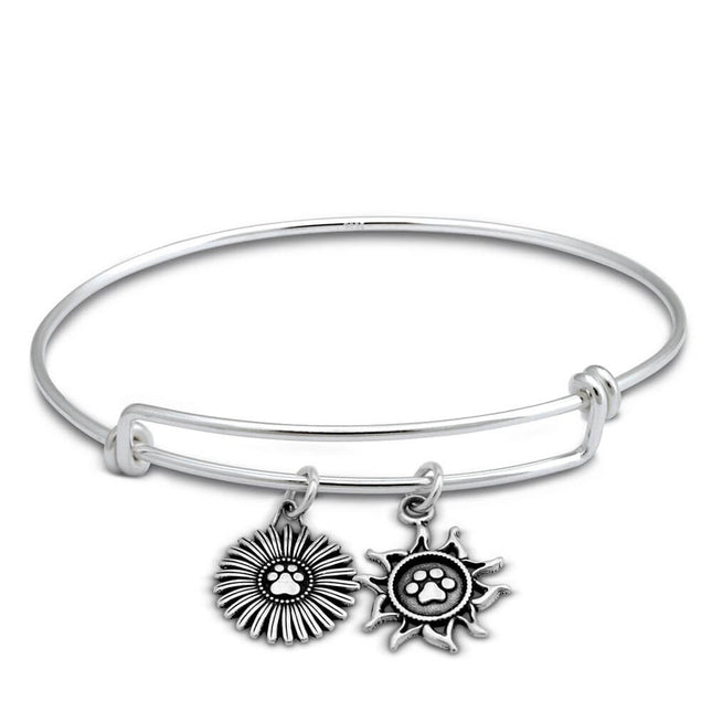 Paw Print Bracelet, Sterling Adjustable Growing Your Love Bracelet