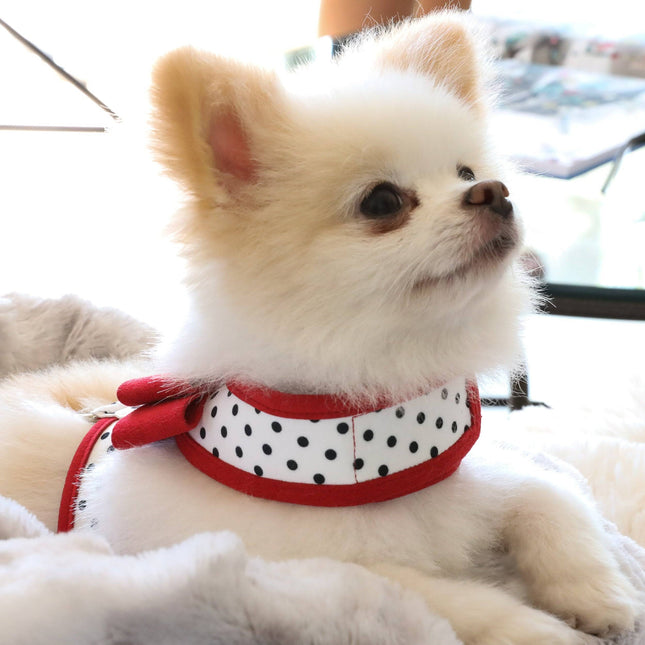 Red Big Bow Tinkie Harness with Red Trim