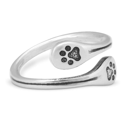 Sterling Silver Paw Toe Ring, Wrapped Around My Finger