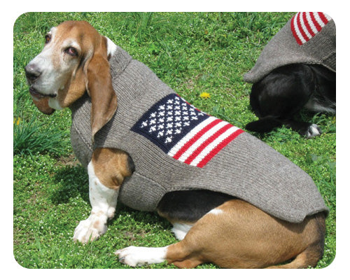 American Flag Wool Dog Sweater