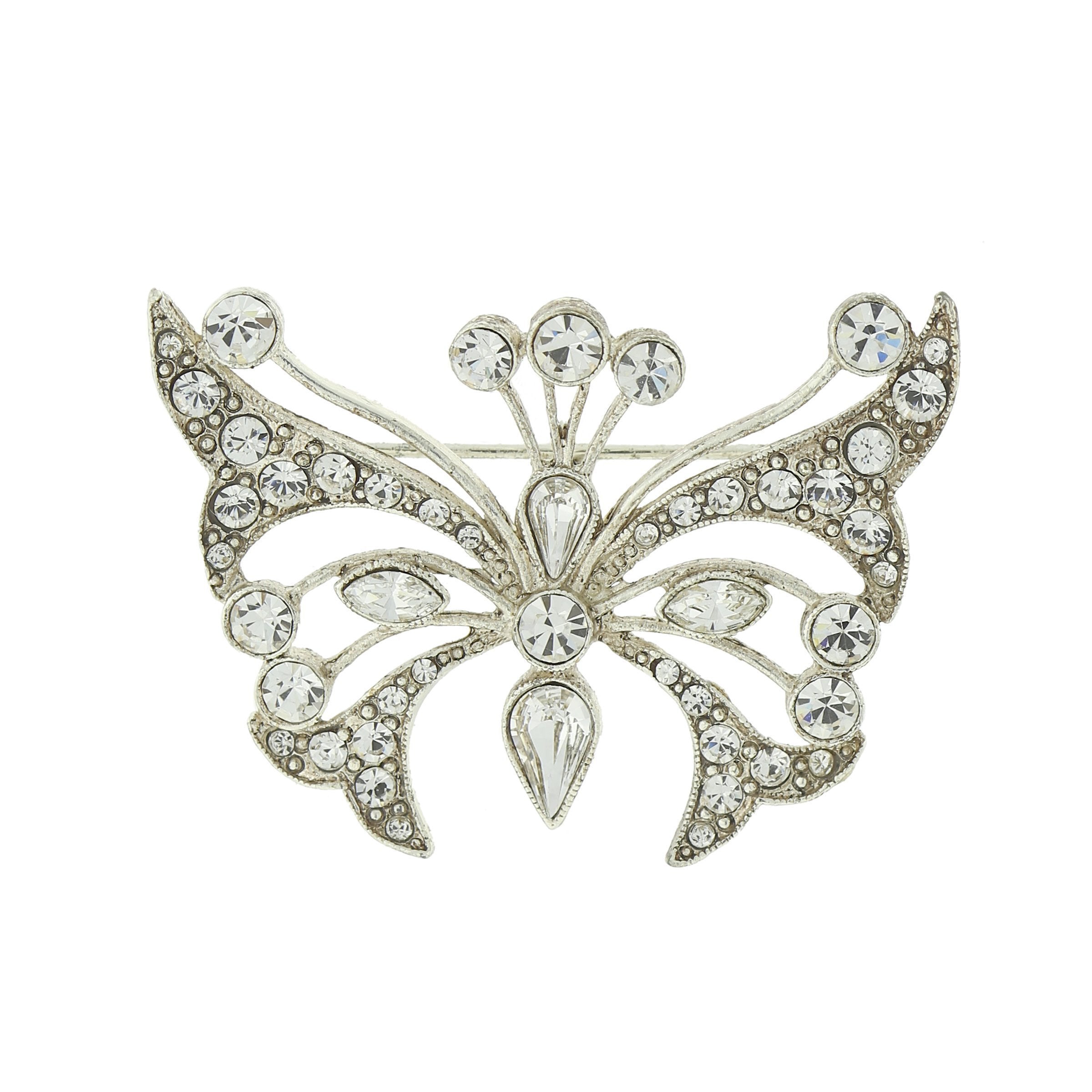 Antiquities Couture Crystal Butterfly Pin HT Animal Supply