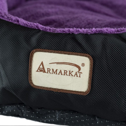 Armarkat Large Soft Cat Bed in Purple and Black