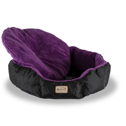 Armarkat Large Soft Cat Bed in Purple and Black