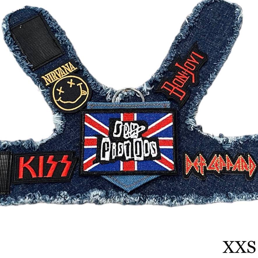 S*x Pistols Harness Blue Denim XXS