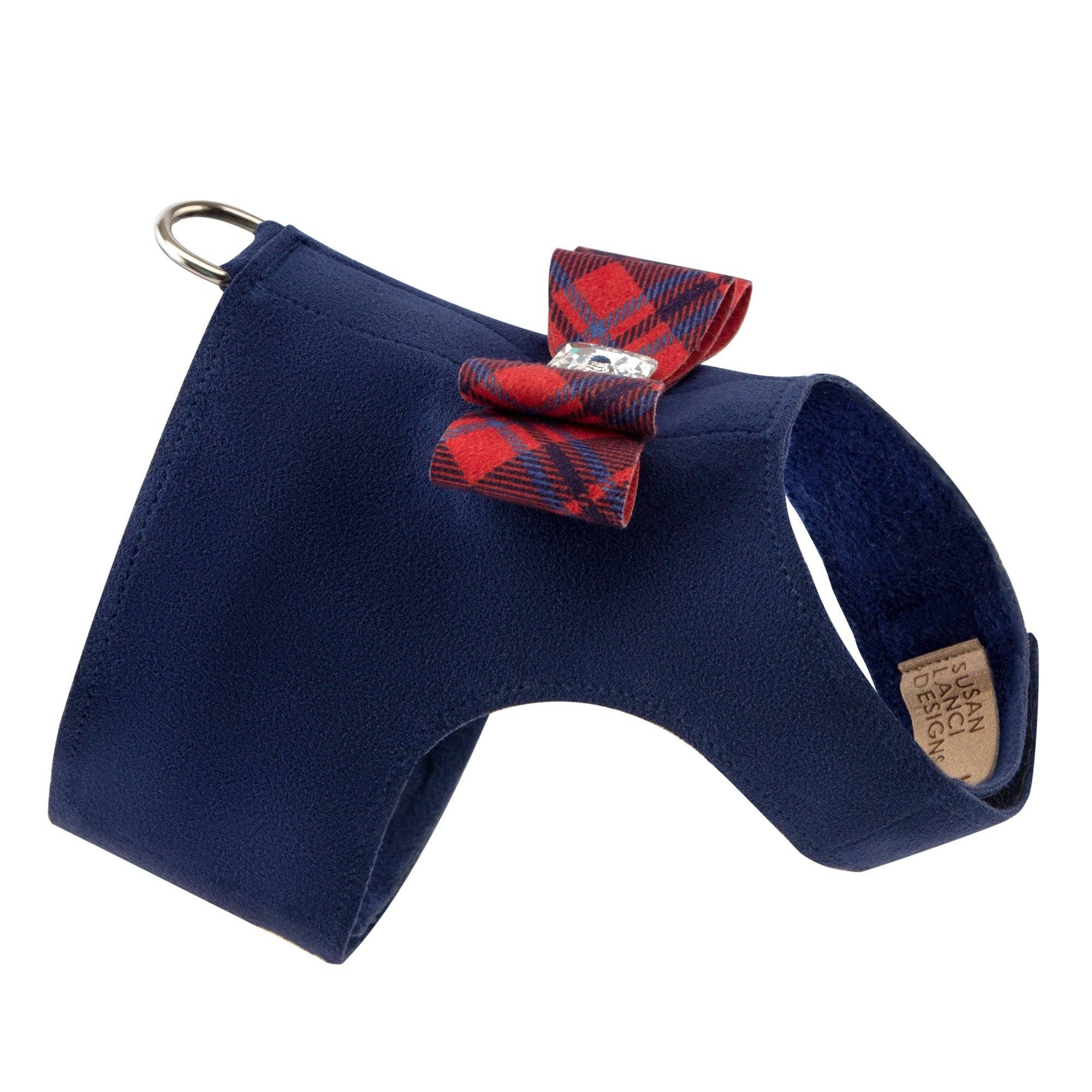 Scotty Chestnut Plaid Big Bow Bailey Harness Indigo