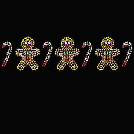 Gingerbread Men & Candy Canes - Women's T-shirt