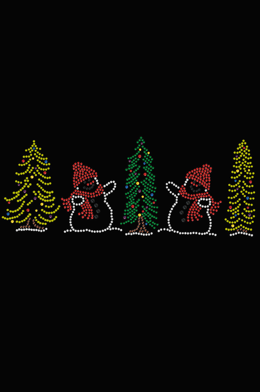 Two Snowmen in Trees - Bandana