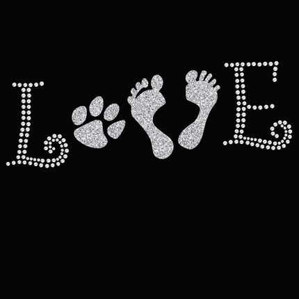 Love with Paw & Feet - Women's Tee