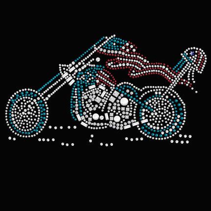 Motorcycle - Red, White, & Turquoise - Women's T-shirt