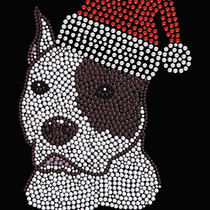 Pit Bull with Santa Hat - Women's T-shirt