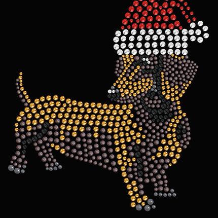 Dachshund 2 with Santa Hat - Women's T-shirt