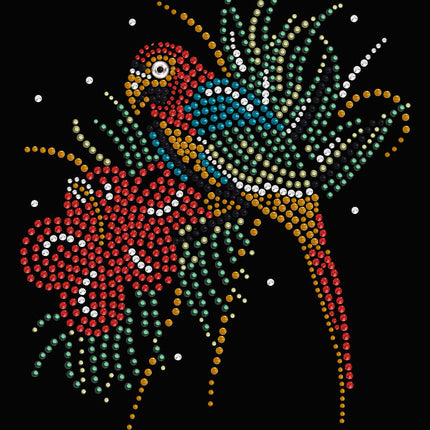 Parrot with Hibiscus - Women's T-shirt