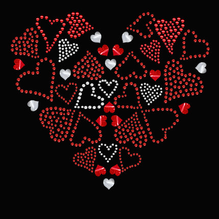 Red Heart with Hearts - Womwn's Tee