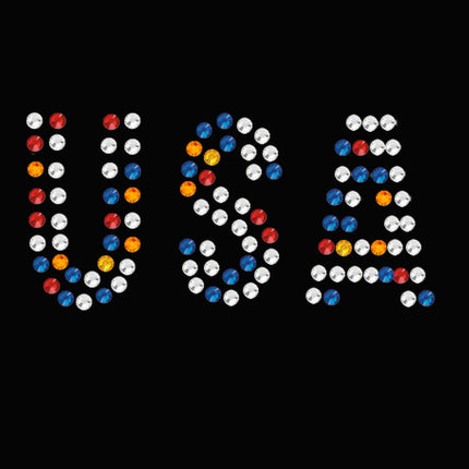 USA (Multicolor Rhinestones) - Women's T-shirt