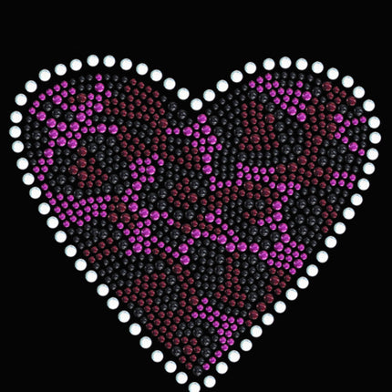 Fuchsia Leopard Heart Bandanna