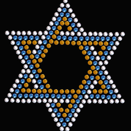 Star of David Blue & Gold (Small)- Bandanna