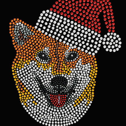 Shiba Inu with Santa Hat - Women's Tee