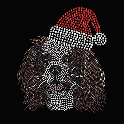 Cavalier King Charles Spaniel with Santa Hat - Women's Tee