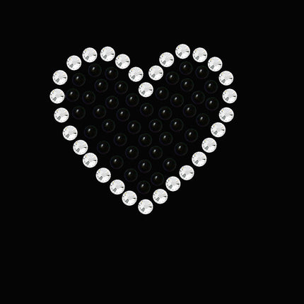 Black Rhinestone Heart - Women's T-shirt