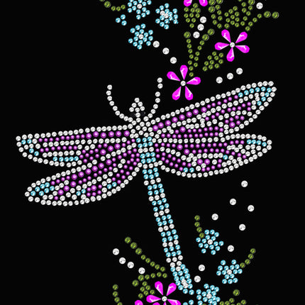 Dragonfly with Flowers - Women's Tee