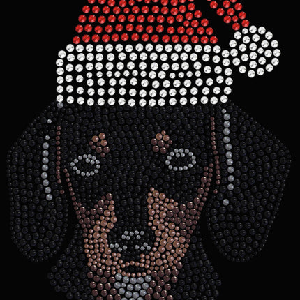 Dachshund Face with Santa Hat - Women's T-shirt