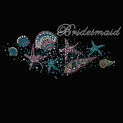 Bridesmaid with Seashells- Women's T-shirt