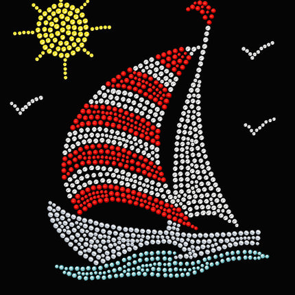 Sailboat (Rhinestone & Nailhead) - Women's T-shirt